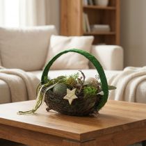 Artikel Dekoring Ring Jute Deko Loop Grün Dunkelgrün 4cm Ø30cm 2St