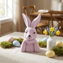 Artikel Hasenbüste Denkender Hase Lila Hell Deko Ostern 16,5×13×27cm