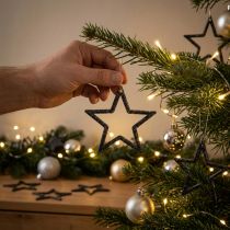 Artikel Glitzernde Schwarze Weihnachtssterne 4,5cm Tischdeko Festliche Dekosterne 120 Stück