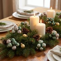 Artikel Spiegelbeeren Weihnachten Grün Perlmuttgrau Ø20mm 140 Stück – Festliche Mini-Kugeln