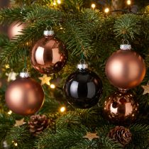 Artikel Weihnachtskugeln Set Silber Apricot 24 Stück Ø6cm für festliche Dekoration