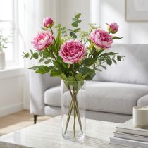 Artikel Pfingstrosen Langstielige Künstliche Blumen Pink 70cm 3St - Dekoration & Event Floral