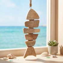 Artikel Holzfisch Hängedeko Maritim Natur Jute Wanddeko 27cm