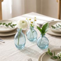 Artikel Minivasen Bauchig Glas Blau 12cm 6er-Set Dekovasen B2B