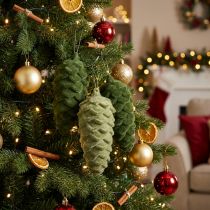 Artikel Deko Tannenzapfen Grün Aufhänger Weihnachtsdeko 6er Set