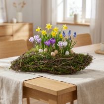 Artikel Pflanzschale Reben mit Moos 31x15x7cm für natürliche Deko Zimmer Grab Floristik