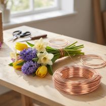 Artikel Aluminiumdraht Rolle 60m 500g Kupfer für Floristik und Bastelarbeiten