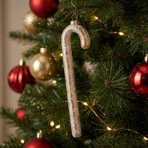 Artikel Zuckerstange Glasornament 22cm Bronze Weiß Weihnachtsdeko