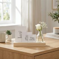 Artikel Kartenhalter Holz Fotohalter Holz Mini Vase 25×7,5×12cm