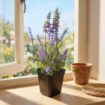 Artikel Künstlicher Lavendel im Topf 25cm - Deko Lavendelpflanze für Wohnzimmer & Büro