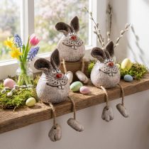 Artikel Keramik Hase Dekofigur Kantenhocker Osterdeko Set 3 Stk