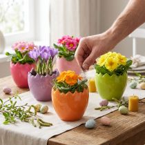 Artikel Deko Übertopf Osterei Bunt Ø11cm Keramik 4er Set Osterdeko