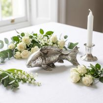 Artikel Deko Fisch Antik-Silber 14cm