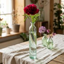 Artikel Flaschenvase aus Glas, Ø 6,5 cm, Höhe 30 cm, klar-grün