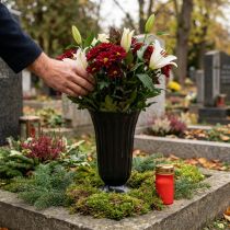 Artikel Einstellvase Lilia Schwarz Ø23cm