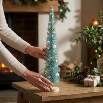 Artikel Künstlicher Tannenbaum 80 cm Türkis mit Holzfuß