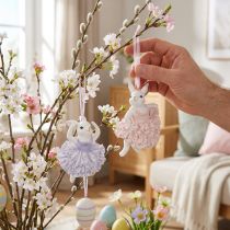 Artikel Bezaubernde Ballerina Hasen Anhänger 12cm für Osterdeko oder Christbaum – 2er Set