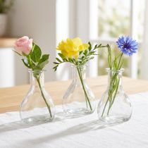 Artikel Mini Glasvasen 6er-Set Transparent 11cm für Tischdekoration und Dekoideen
