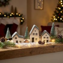 Artikel Weihnachtsdorf Holz Set mit Tannen FSC-zertifiziert 6-teilig für Dekorateure