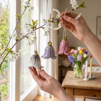 Artikel Deko Maiglöckchen Keramikblumen Hänger Frühling Blumen 7cm 3er Set