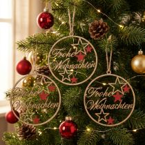Artikel Dekohänger Weihnachten Frohe Weihnachten Ø10,5cm 3St