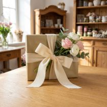 Artikel Dekoband Samtband 40mm 20m Creme Polyester Innenbereich