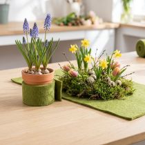 Artikel Filzband Grün Wollband Moosgrün 15cm x 1m Set für Floristen