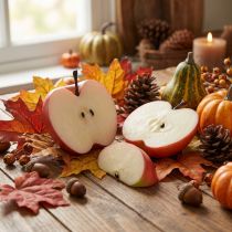 Artikel Künstliche Deko-Äpfel in Stücken, Real-Touch Obst-Dekoration, 10 Stück sortiert 6-7cm