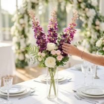 Artikel Dekorative Delphinium Kunstblume in Lila 79 cm – Set aus 3 Stielen für elegante Dekorideen