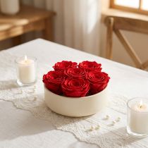 Artikel Rote Infinity Rosenköpfe 6 St. - Echte Blumen für dauerhafte Schönheit