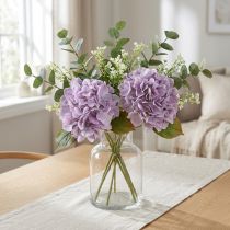 Artikel Deko Hortensien Kunstblumen Lila Ø18cm 69cm 2 Stück - Ideal für Floristen