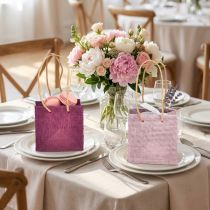 Artikel Geschenktüte mit Henkeln in Burgund Rosa 10,5cm 8 St