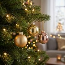 Artikel Weihnachtskugeln Set Gold Rosé 5cm 24St – Luxuriöse Weihnachtsdekoration B2B