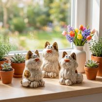 Artikel Keramik Katzenfiguren Set, Lustige Tierdeko 8 cm, 4-teilig, für Wohnzimmer und Dekoration