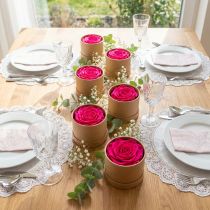 Artikel Konservierte Rosenköpfe Rosa 6er-Set – Langhaltige Blumendeko für stilvolle Arrangements