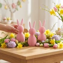 Artikel Dekohase Rosa 13cm im 3er-Set - Frühling & Ostern Dekoration in Papier-Optik