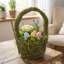 Artikel Osterkorb aus natürlichem Gras für Dekoration und Geschenke 25 cm
