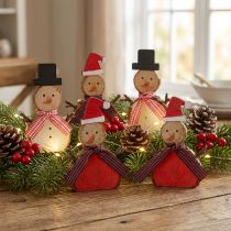 Artikel Dekofigur Schneemann Holz 10cm 9 St