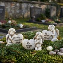 Artikel Kleiner Deko-Engel mit Herz Trauerdeko Geschenkidee creme 5cm 6er Set
