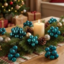 Artikel Mini Weihnachtskugeln Glas 20mm Opalblau Glänzend Matt 140 Stück