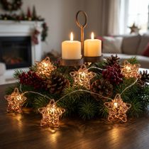 Artikel LED Lichterkette Sterne Micro LED Timer Innen Kupfer 1,90m