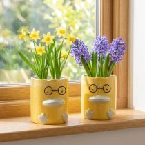 Artikel Keramikvase im lustigen Enten-Design gelb 13cm 2er-Set