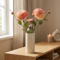 Artikel Künstliche Dahlien in Pfirsich Rosa Ø10cm L80cm 2er-Set – Dauerblüher für stilvolle Arrangements