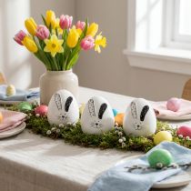 Artikel Keramik Ostereier Deko mit Osterhasen Deko 12cm 3St