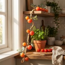 Artikel Tomaten Girlande Kunstpflanze Reben Deko Kunststoffband 135cm Innenbereich