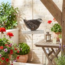 Artikel Sommer Holz Vogel Hängedeko Natur Weiß Braun 118cm