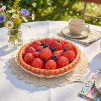 Artikel Lebensmittelattrappe Deko-Erdbeertorte für Bäckerei Kuchendekoration Kunsttorte Ø15cm