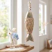 Artikel Deko Fisch, Holzfisch Deko, Fisch Anhänger Holz 21cm