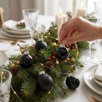 Artikel Schwarze Weihnachtskugeln Glas Mini Matt Glanz Ø3cm 22 Stück: Festlicher Baum- & Tischschmuck