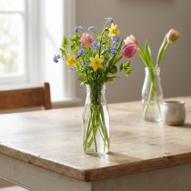 Artikel Glasflasche Vase dekorativ transparent Ø7.5cm H19cm